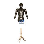 Inflatable Male Torso w/ Head & Arms, with MS7N Stand, Black